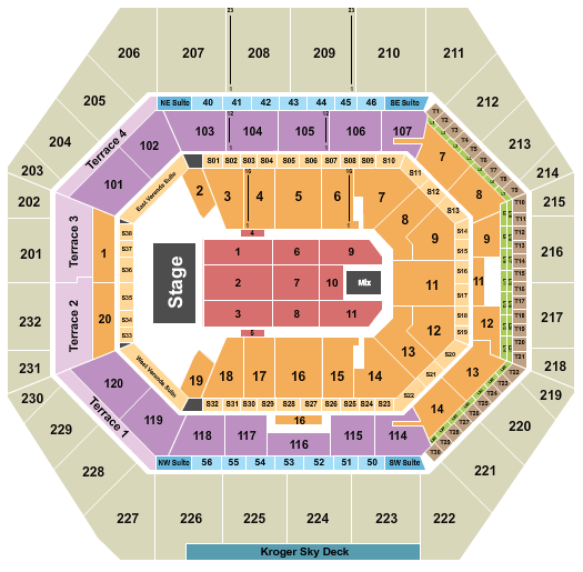 Gainbridge Fieldhouse Adam Sandler Seating Chart